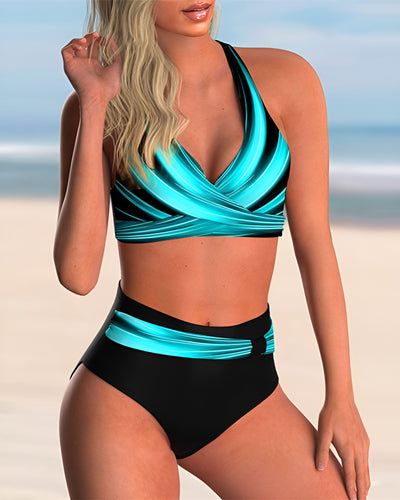 Floria™ | Ensemble Bikini Imprimé avec Détail Croisé