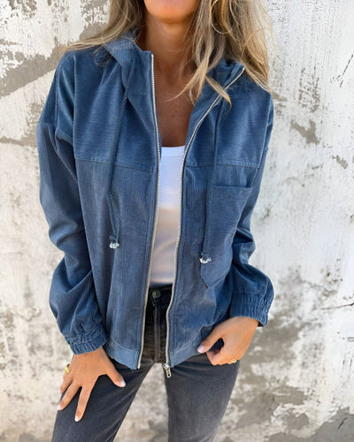 Marnie™ | Veste à capuche zippée en velours côtelé