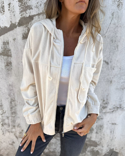 Marnie™ | Veste à capuche zippée en velours côtelé