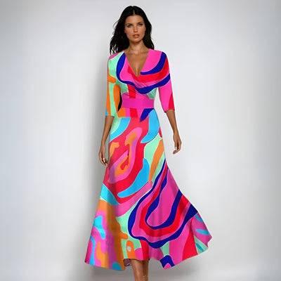 Esmé™ | Robe portefeuille fleurie élégante