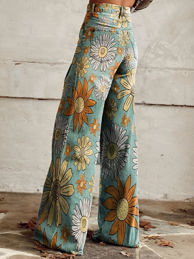 Beatrice™ | Pantalon Palazzo fleuri vintage