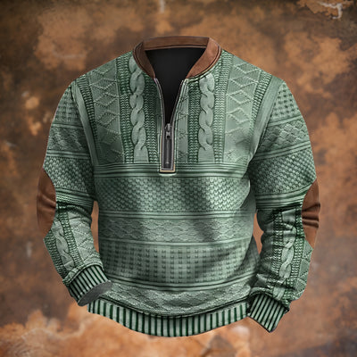 Antoine™ | pull homme avec demi-fermeture éclair et détails stylés