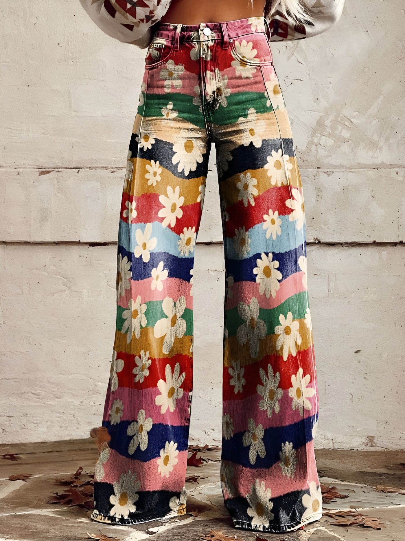 Valérie™ | Pantalon fleuri élégant et confortable