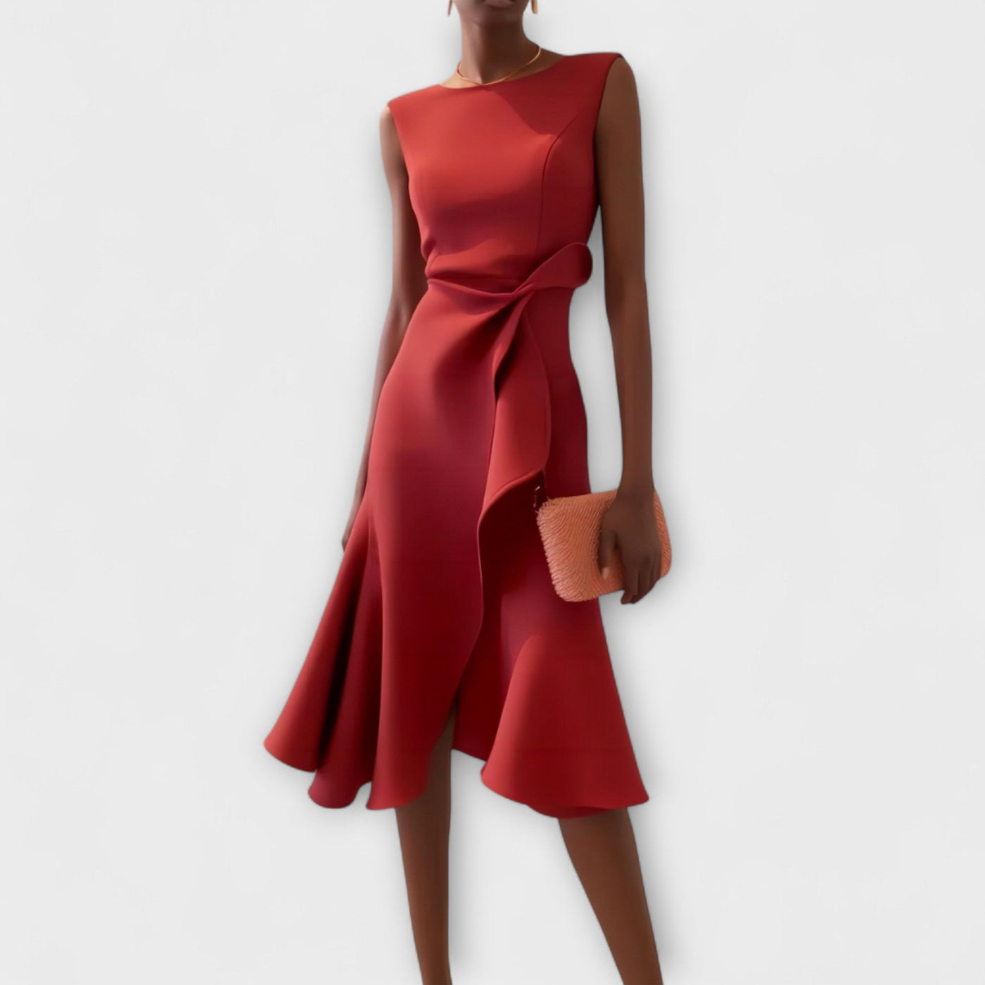 Fantine™ | Robe Midi Drapée Asymétrique