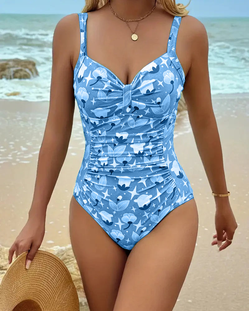 Kaïna™ | Maillot Une-Pièce Imprimé à Bretelles Fines