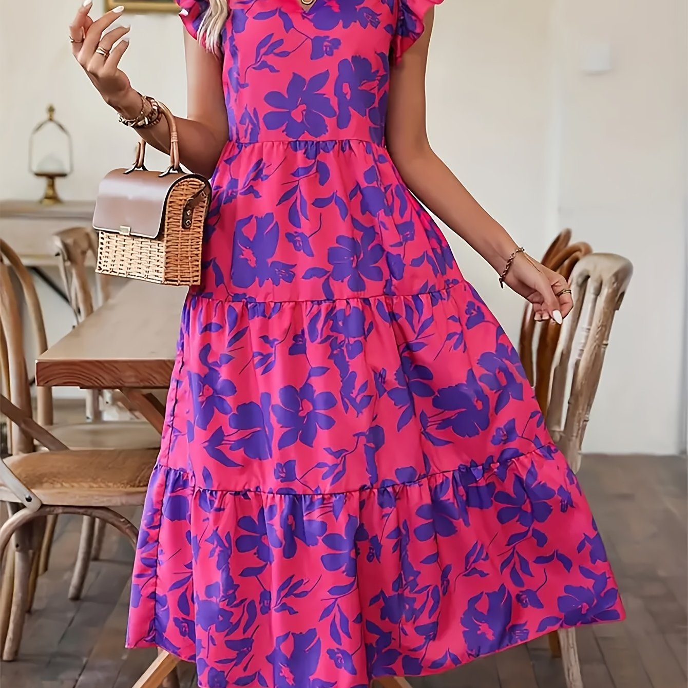 Marine™ | Élégance florale Robe