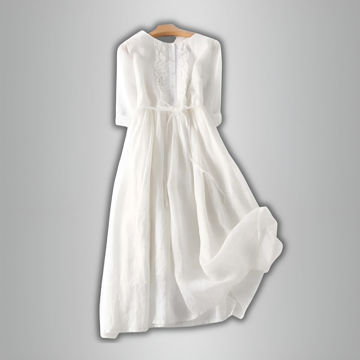 Rose™ | Robe rétro pour femme à col rond et taille lacée
