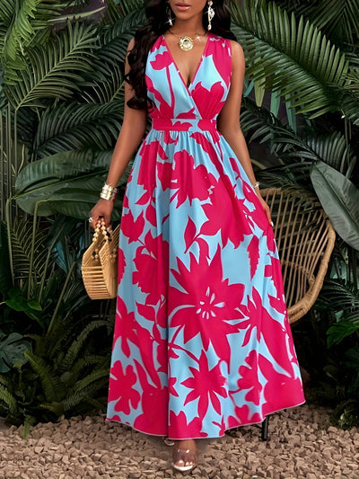 Léonie™ | Robe élégante à fleurs tropicales