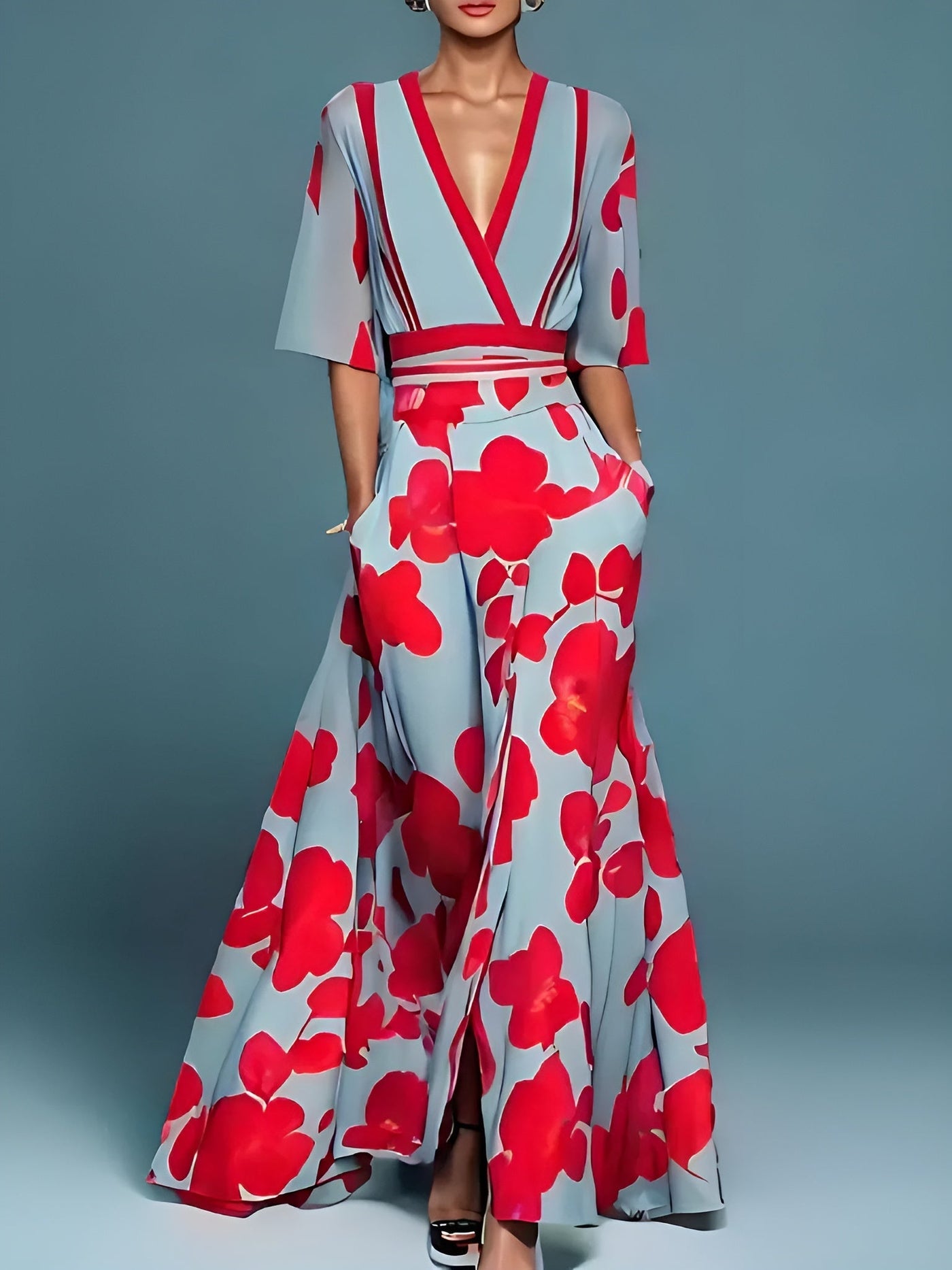 Lisette™ | Robe portefeuille fleurie élégante
