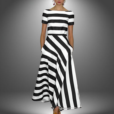 Claude™ | Robe longue rayée faite main