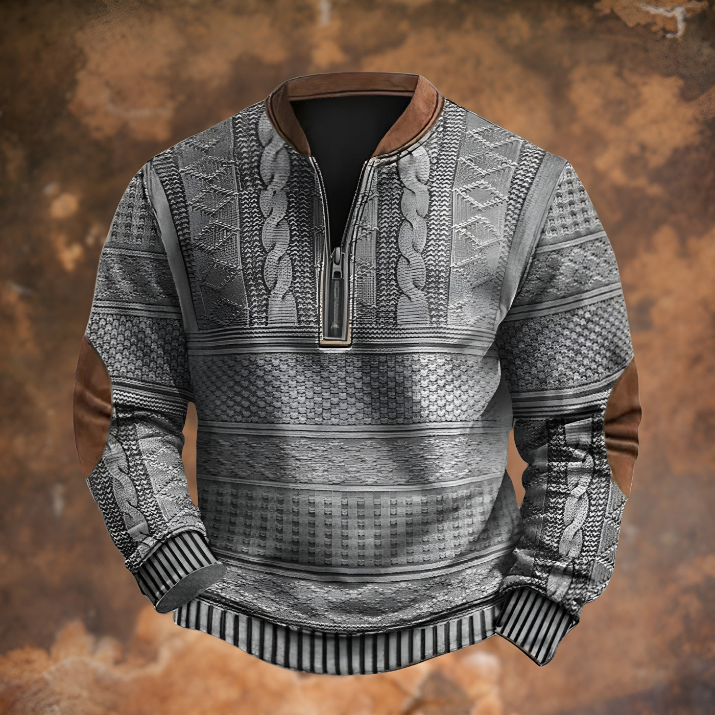 Antoine™ | pull homme avec demi-fermeture éclair et détails stylés