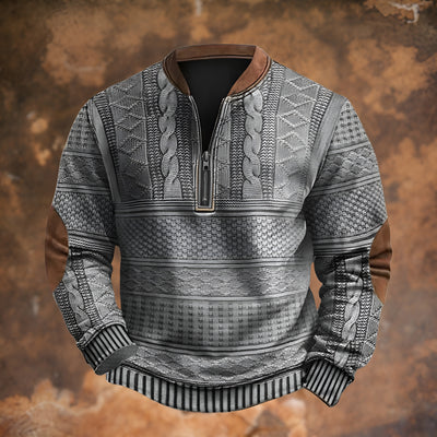 Antoine™ | pull homme avec demi-fermeture éclair et détails stylés