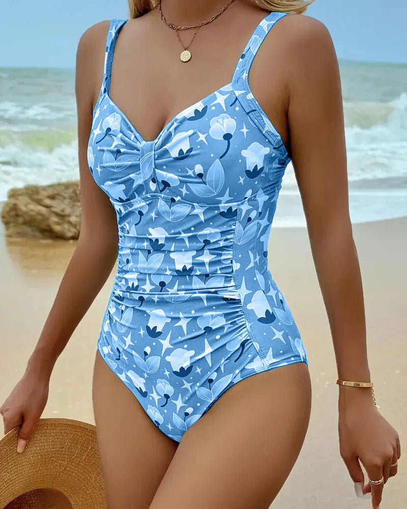 Kaïna™ | Maillot Une-Pièce Imprimé à Bretelles Fines