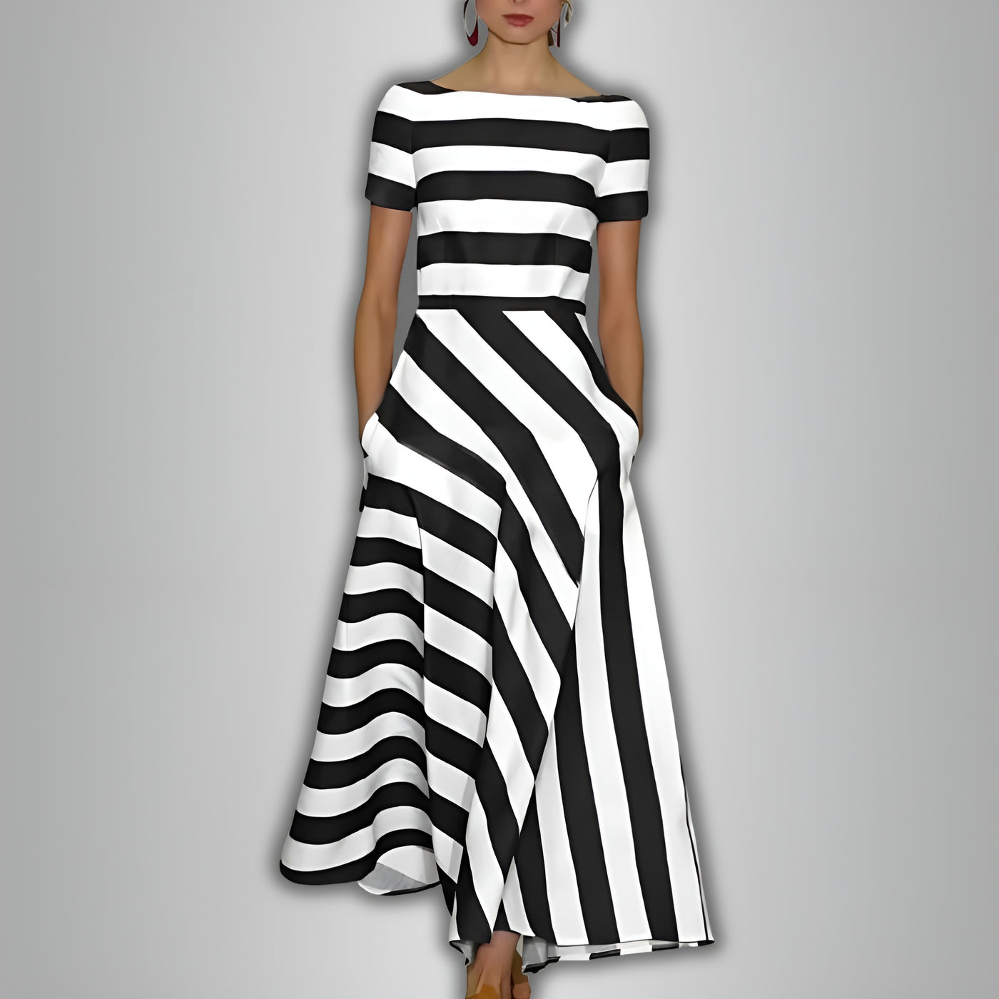 Solianne™ | Robe légère et aérienne à rayures subtiles