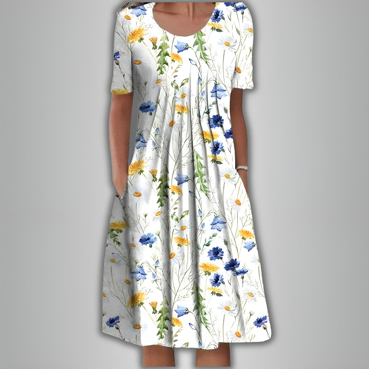 Livia™ | Robe fleurie élégante et décontractée avec poches
