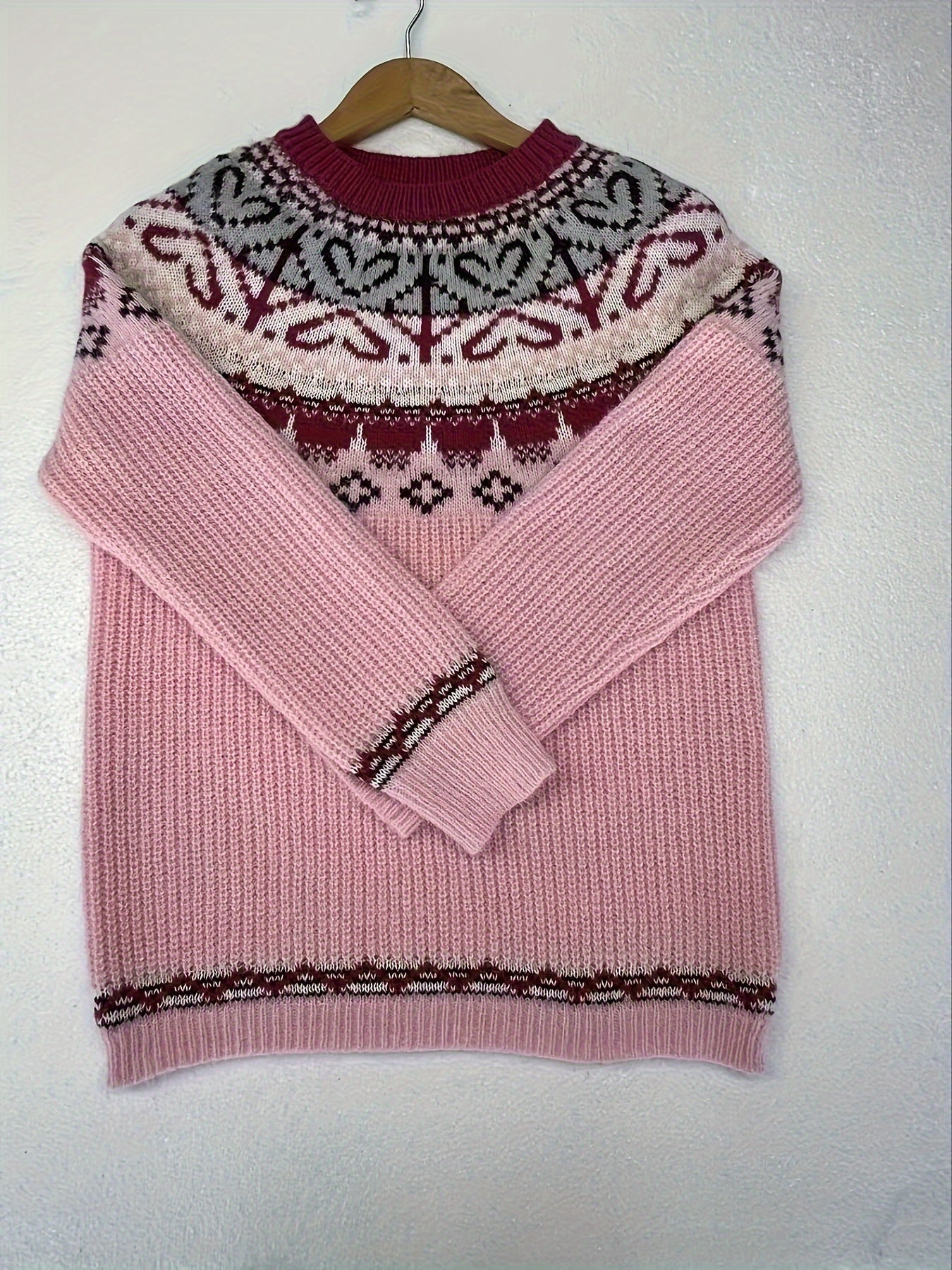 Elvira™ | Élégant pull jacquard d'inspiration vintage