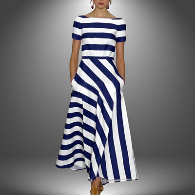 Claude™ | Robe longue rayée faite main