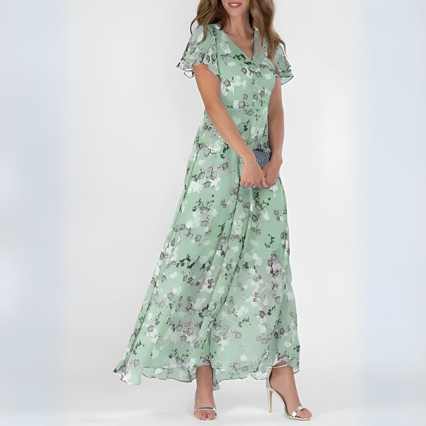 Danielle™ | Robe longue fleurie élégante