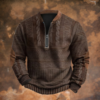 Antoine™ | pull homme avec demi-fermeture éclair et détails stylés