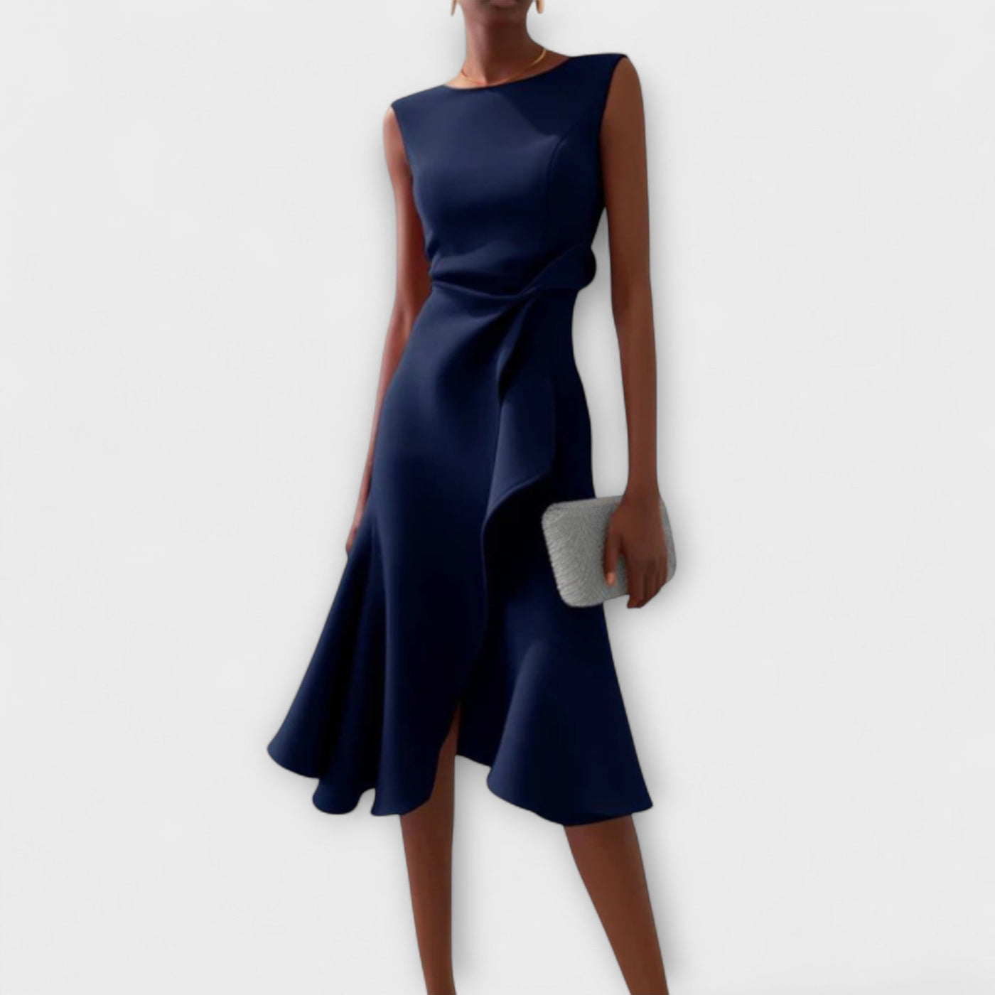 Fantine™ | Robe Midi Drapée Asymétrique