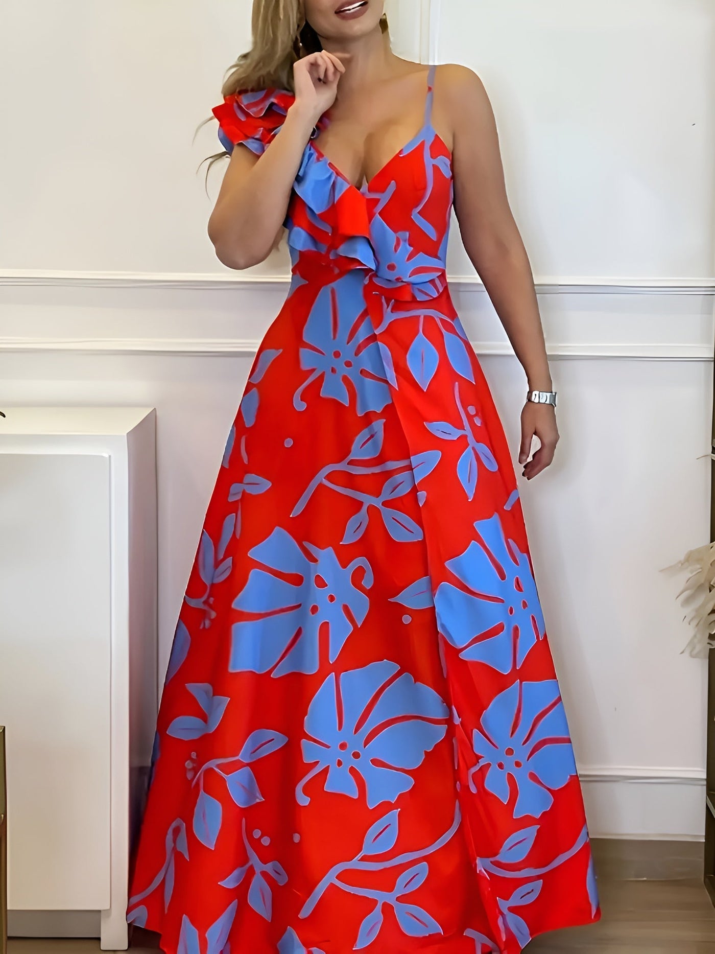 Justine™ Robe longue à fleurs tropicales