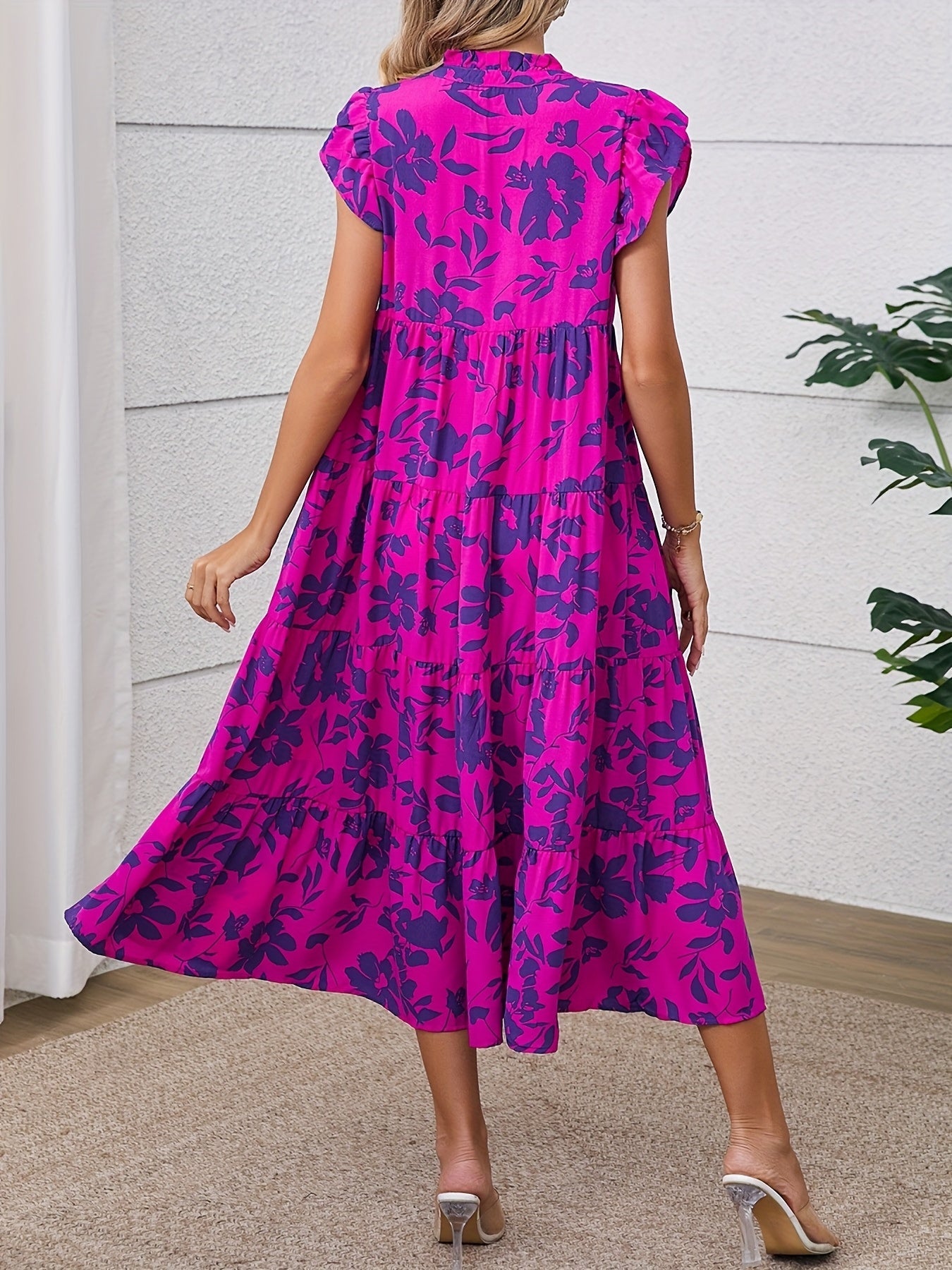 Cosette™ | Robe midi fleurie élégante