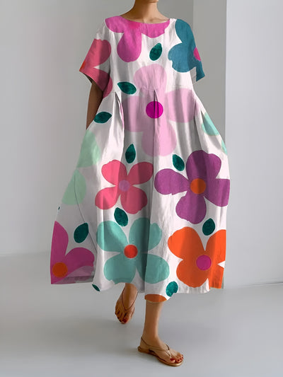 Victoire™ | Robe mi-longue fleurie