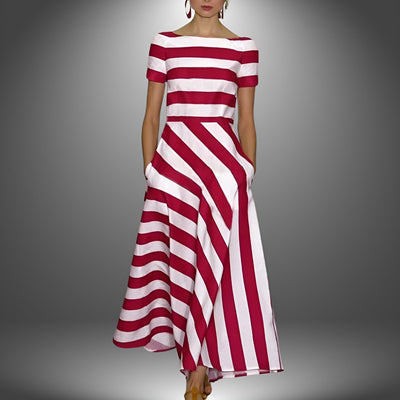 Claude™ | Robe longue rayée faite main