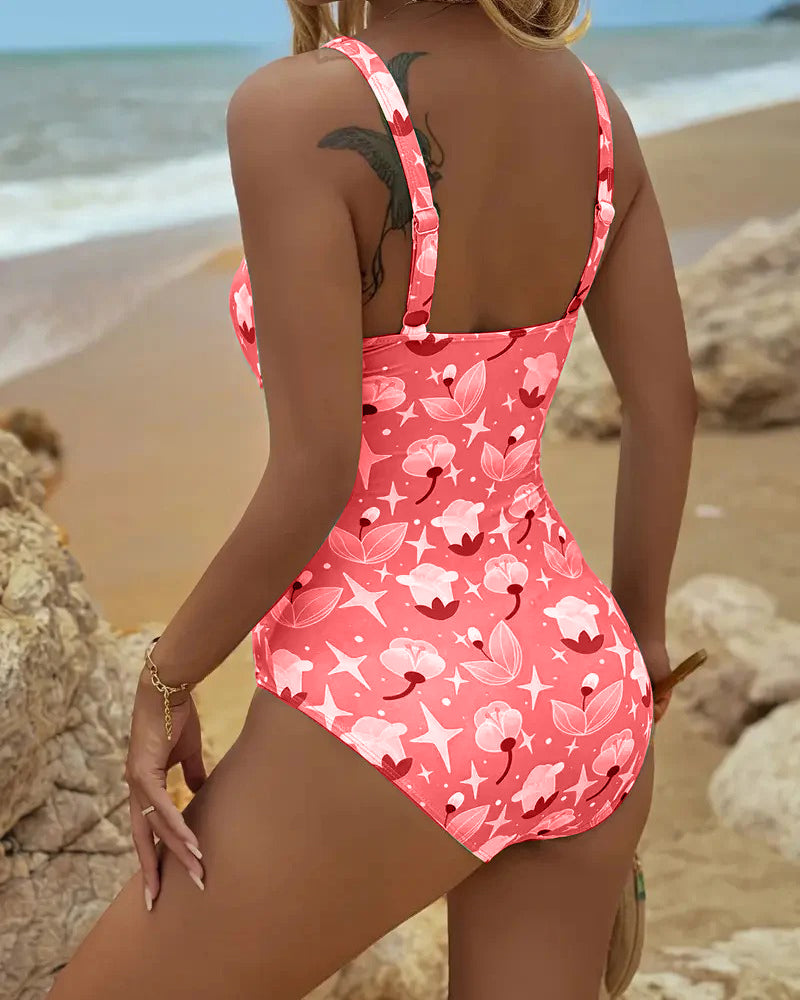 Kaïna™ | Maillot Une-Pièce Imprimé à Bretelles Fines