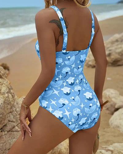 Kaïna™ | Maillot Une-Pièce Imprimé à Bretelles Fines