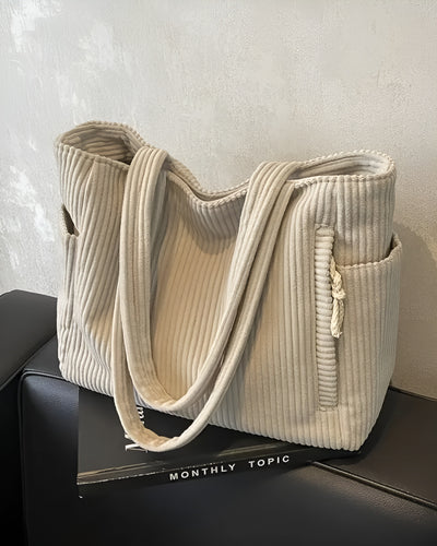 Adeline™ | Sac fourre-tout côtelé avec cordon de serrage