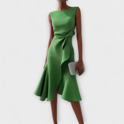 Fantine™ | Robe Midi Drapée Asymétrique