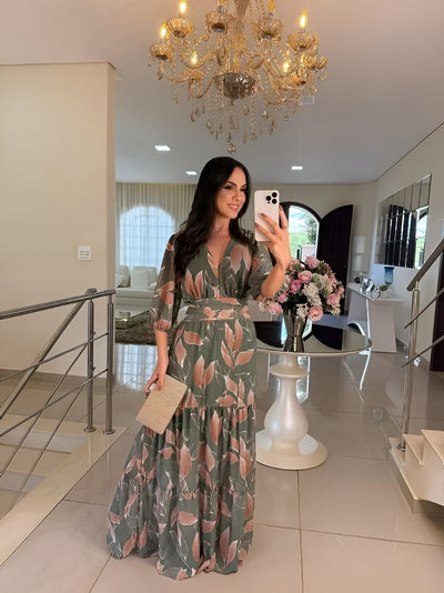 Sarah™ | Robe longue fleurie confortable pour des journées élégantes