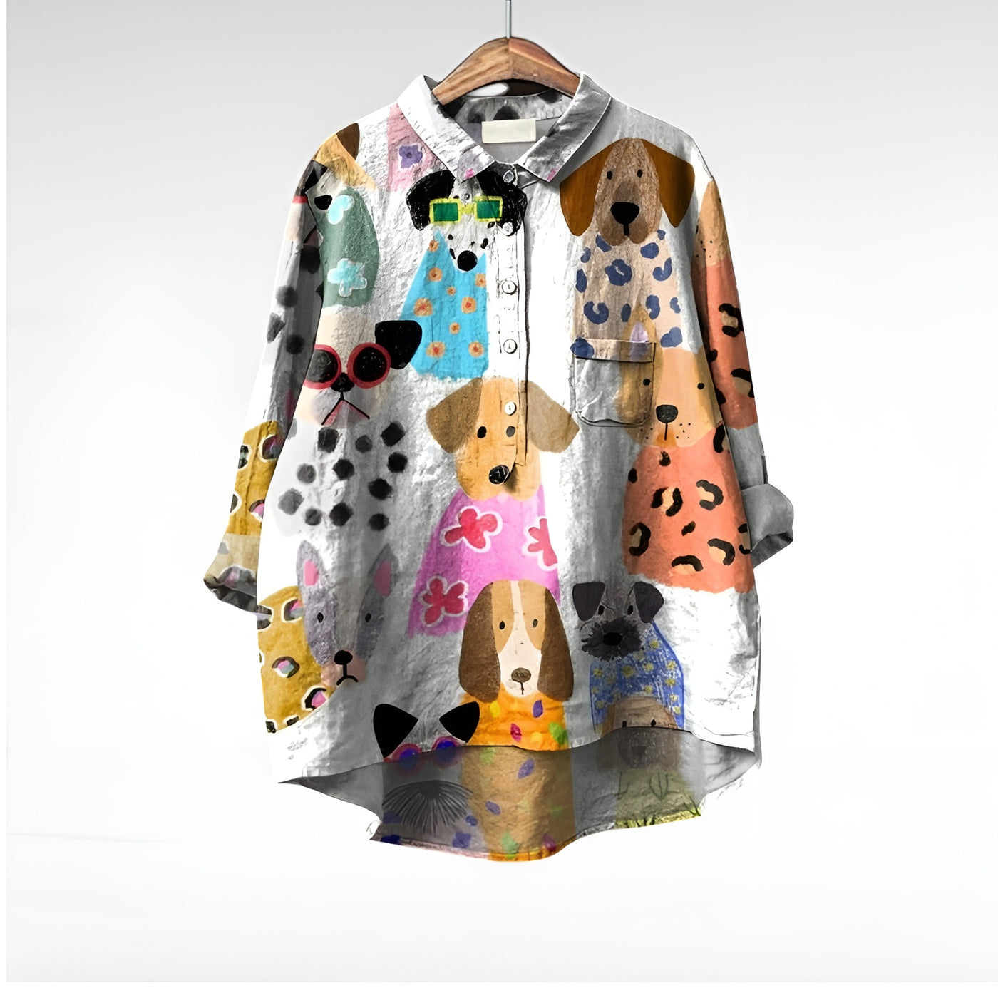 Eolia™ | Blouse Femme Exclusive avec Motif Chiens