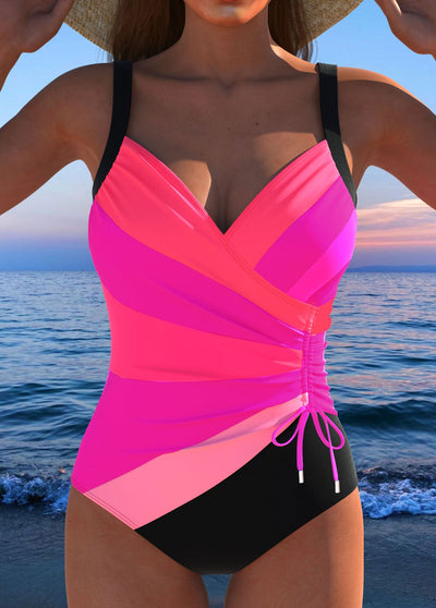 Cerise™ | Maillot de bain à imprimé surplis chic