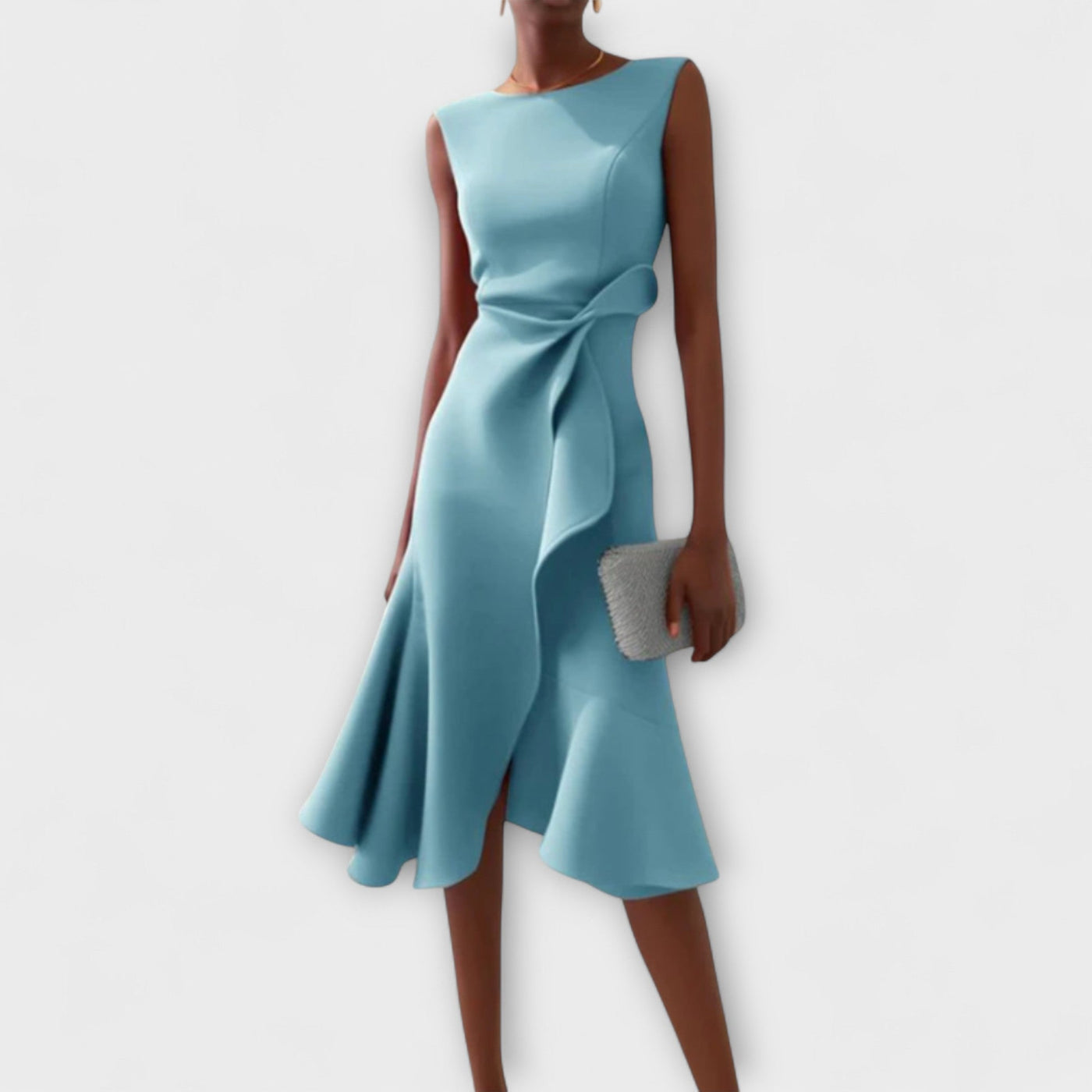 Fantine™ | Robe Midi Drapée Asymétrique
