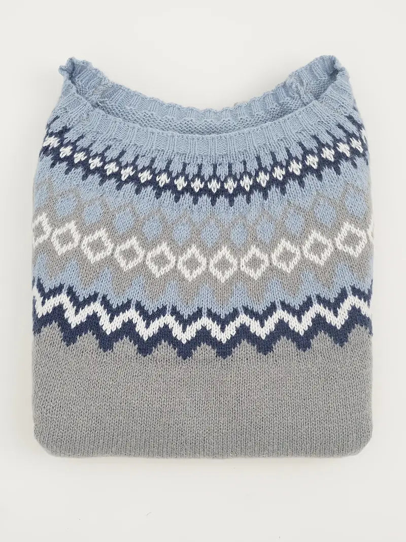 Lina™ | Pull tricoté à blocs de couleurs