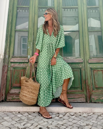 Estelle™ | Robe longue bohème en coton