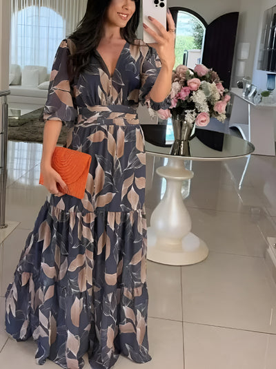 Sarah™ | Robe longue fleurie confortable pour des journées élégantes