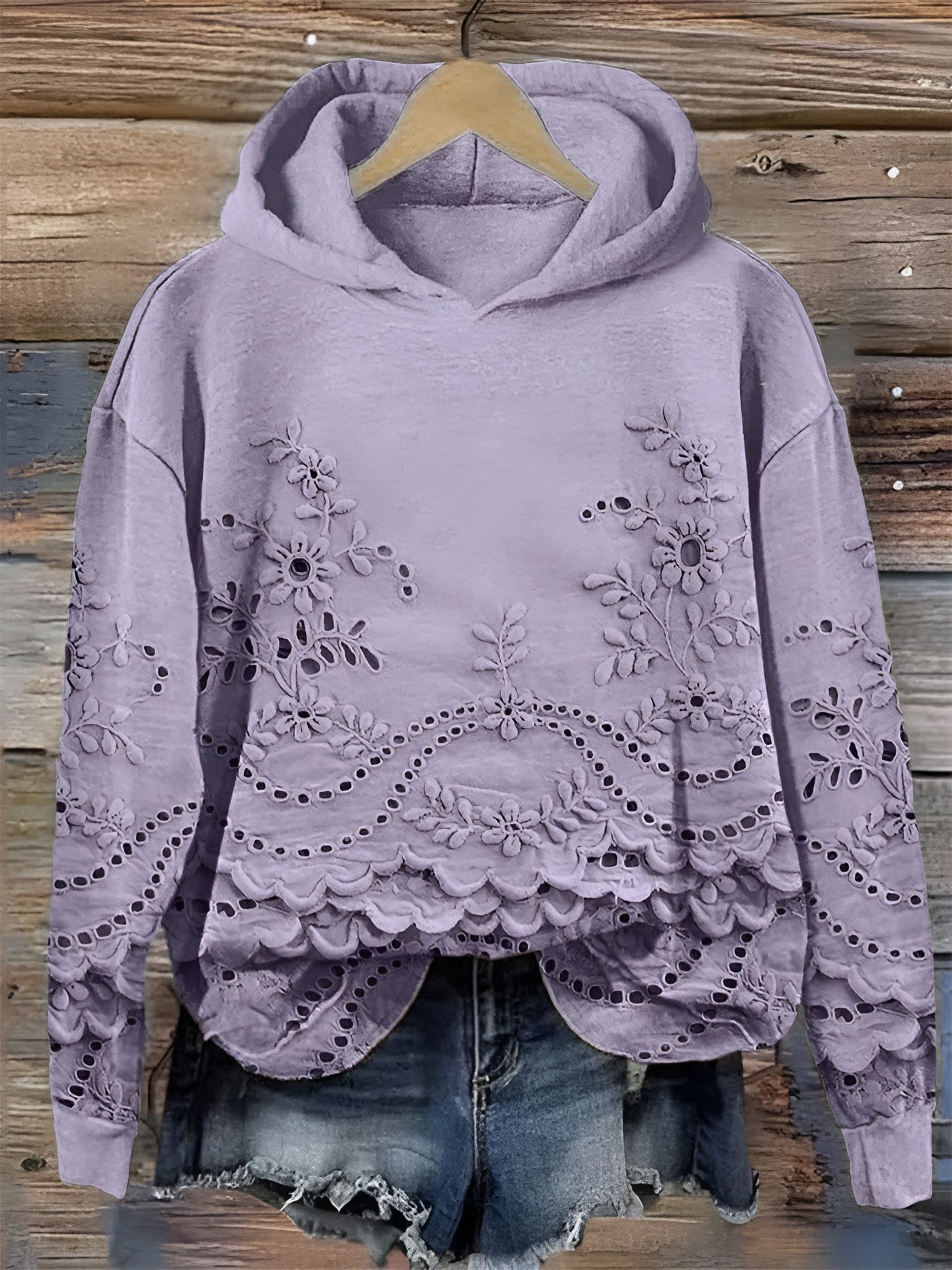 Camille™ | Hoodie à la broderie florale