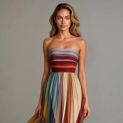 Sidonie™ | Robe sans manches colorée