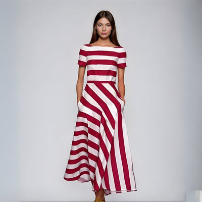 Claude™ | Robe longue rayée faite main