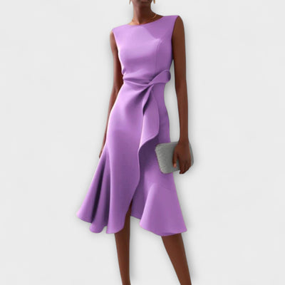 Fantine™ | Robe Midi Drapée Asymétrique