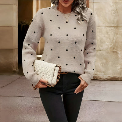 Natalie™ | Pull tricoté à pois