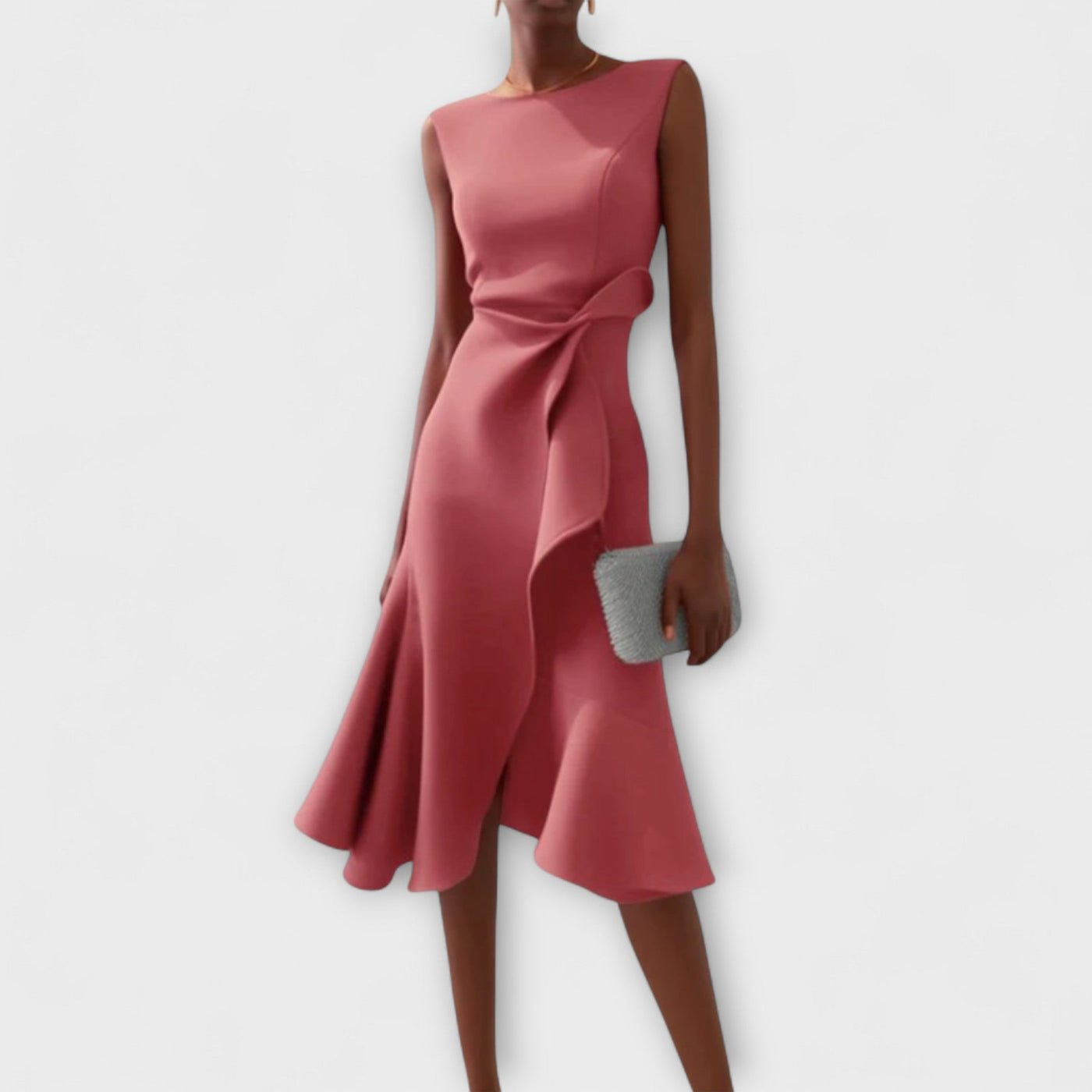 Fantine™ | Robe Midi Drapée Asymétrique