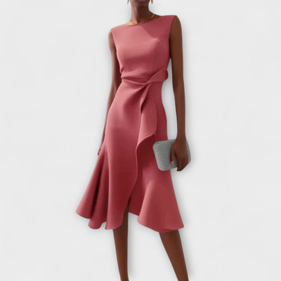 Fantine™ | Robe Midi Drapée Asymétrique