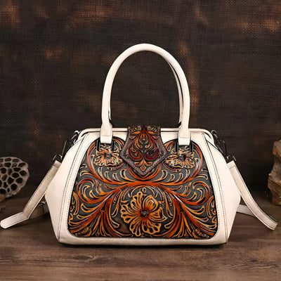 Florence™ | Sac à main avec gravure et motif floral