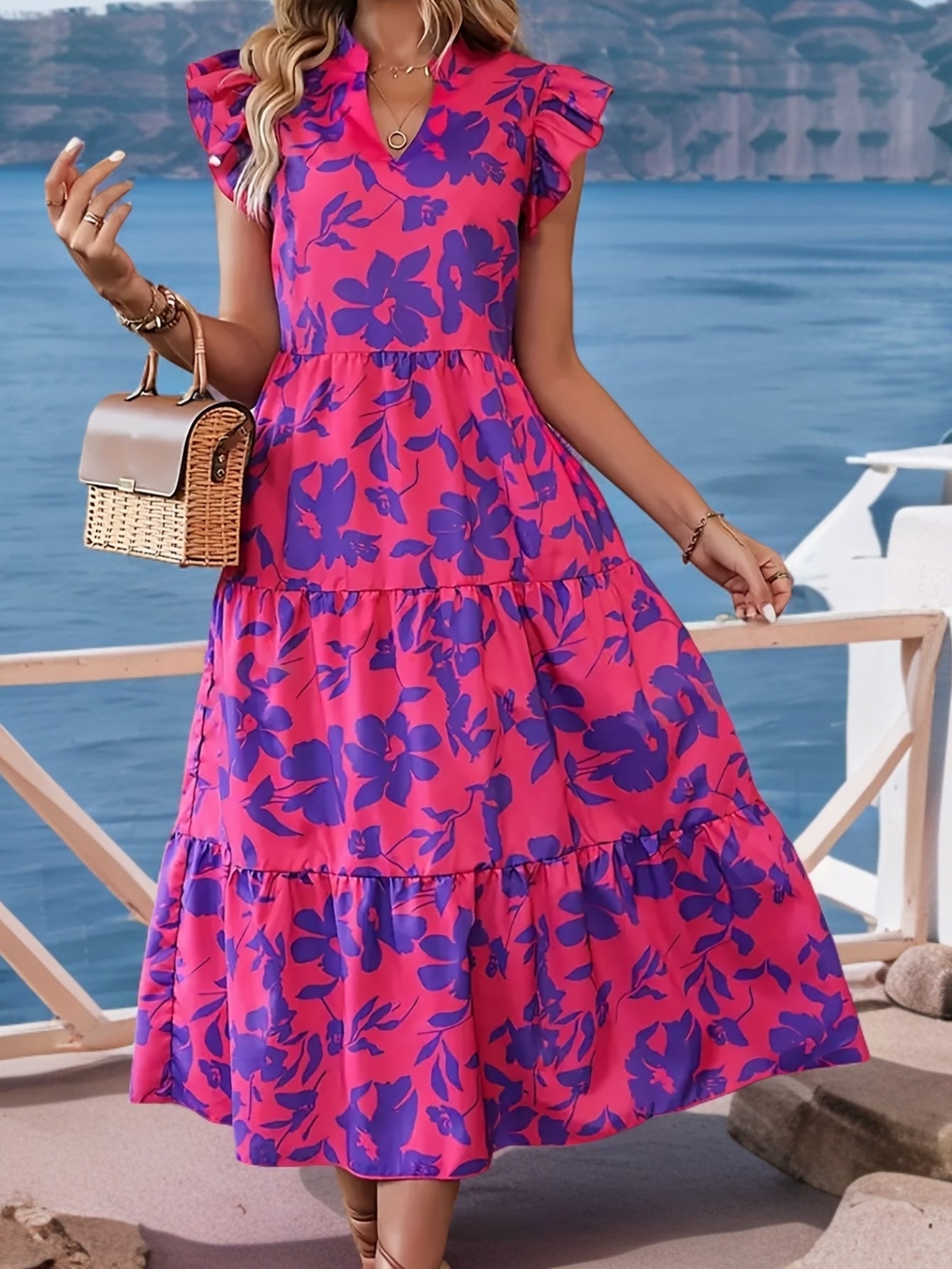 Marine™ | Élégance florale Robe