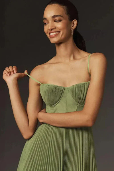Laurette™ | Robe Midi Plissée en Tulle