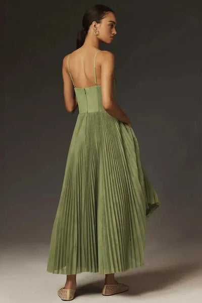Laurette™ | Robe Midi Plissée en Tulle